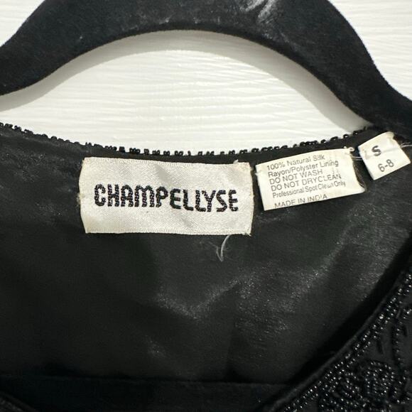 Vintage beaded silk Holiday New Years Dinner Jacket Size small 6 8 - Picture 2 of 8